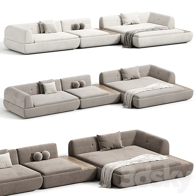 Supermoon Sofa by Minotti 3D Model