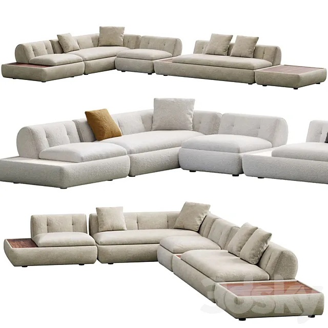 Supermoon Sofa By Minotti 3D Model