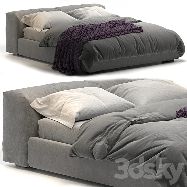 Superoblong Cappellini bed 3D Model Superoblong Cappellini bed 3D Model