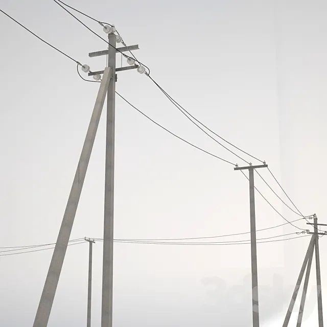 Supports concrete 3DModel Supports concrete 3DModel