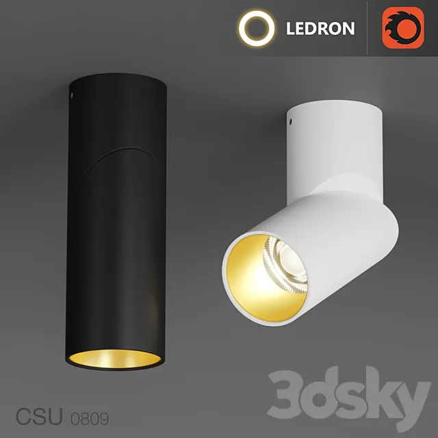 Surface-mounted luminaire Ledron CSU0809 3D Model