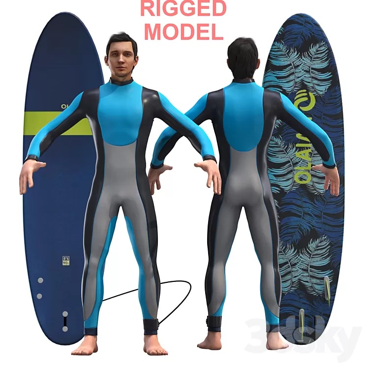 Surfer 3D Model