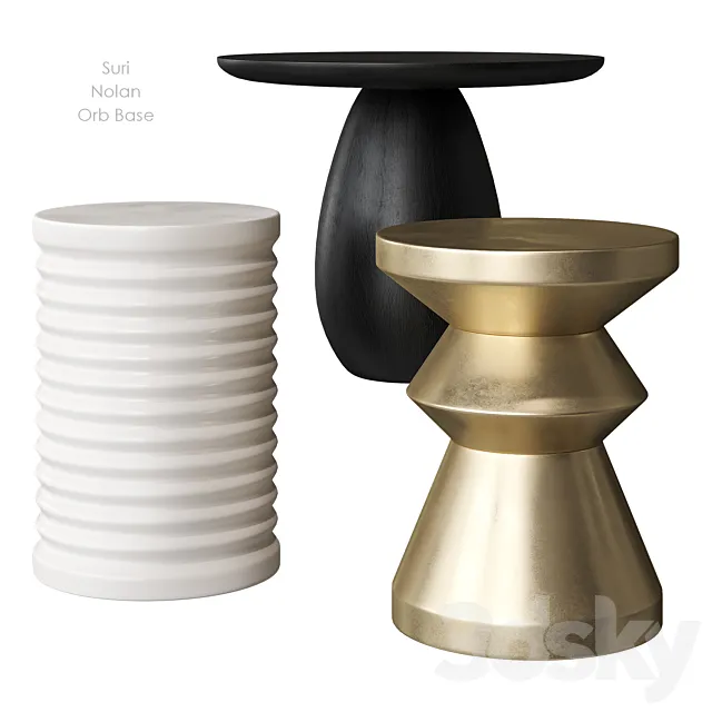 Suri Nolan OrbBase Table West Elm 3DModel