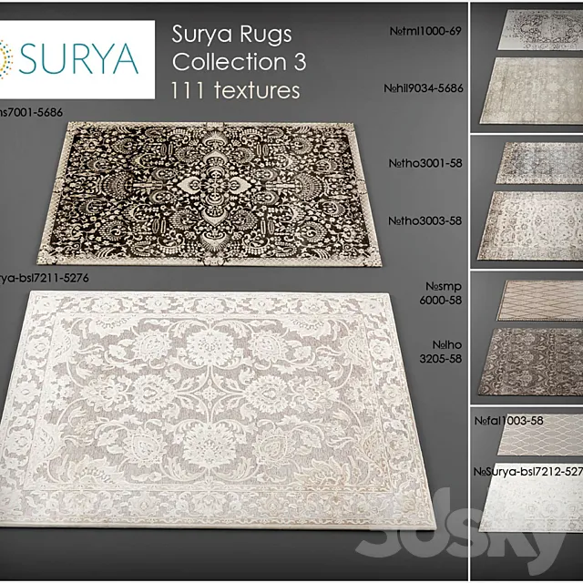 Surya rugs 3 3DModel Surya rugs 3 3DModel