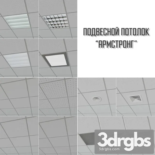 Suspended Ceiling Armstrong 1 3D Model Download