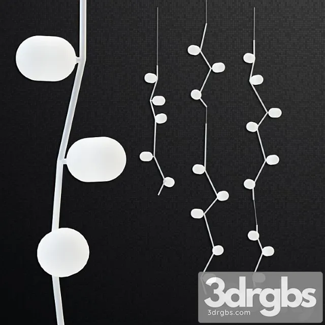Suspended ceiling lamp brokis ivy set 3D Model Download
