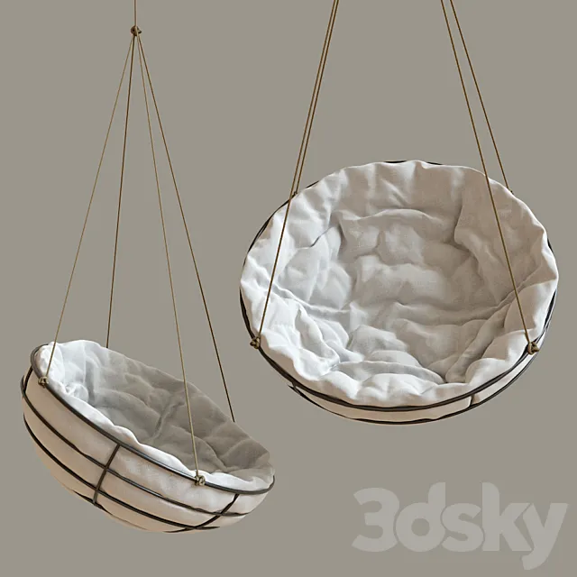 Suspended chair swing “cloud lock Papasan” 3D Model