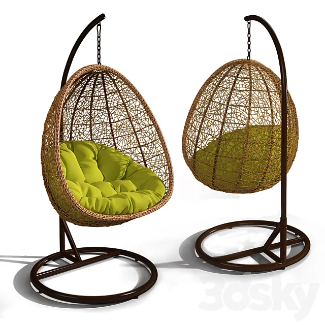 Suspended chair swing Cyprus 3DModel