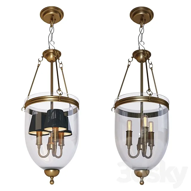 Suspended chandelier – Lantern Cameron S from Eichholtz factory 3D Model