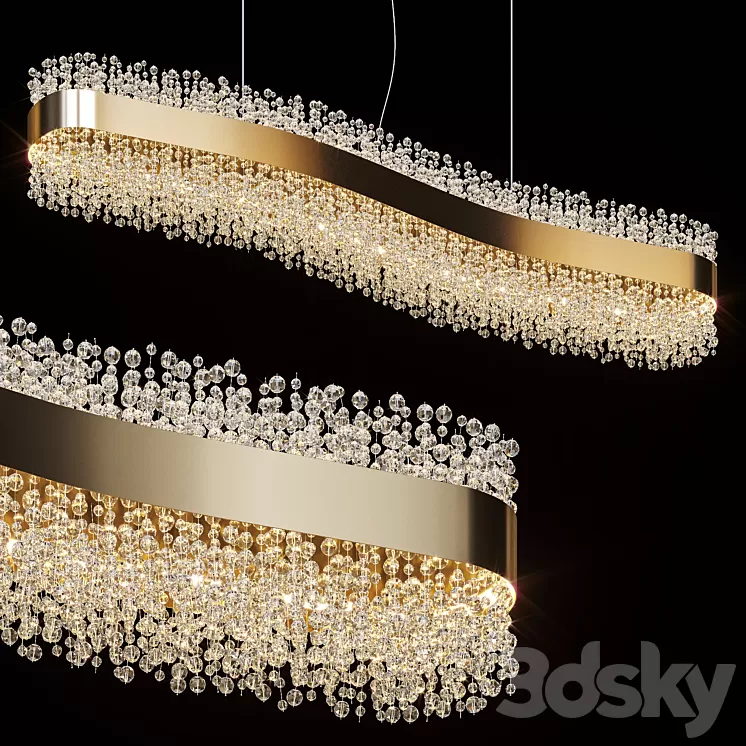 Suspended Chandelier Lusine by Lampatron 120cm 3D Model Free Download