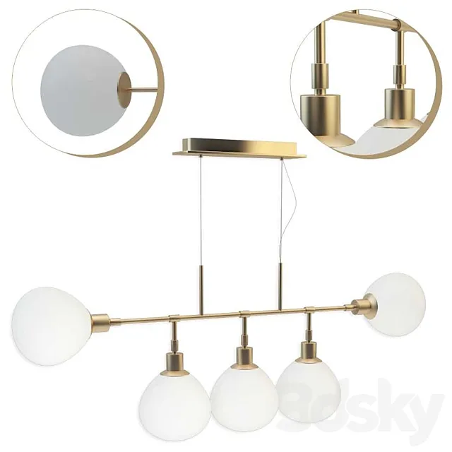 Suspended chandelier Maytoni Erich MOD221-PL-05-G 3DModel