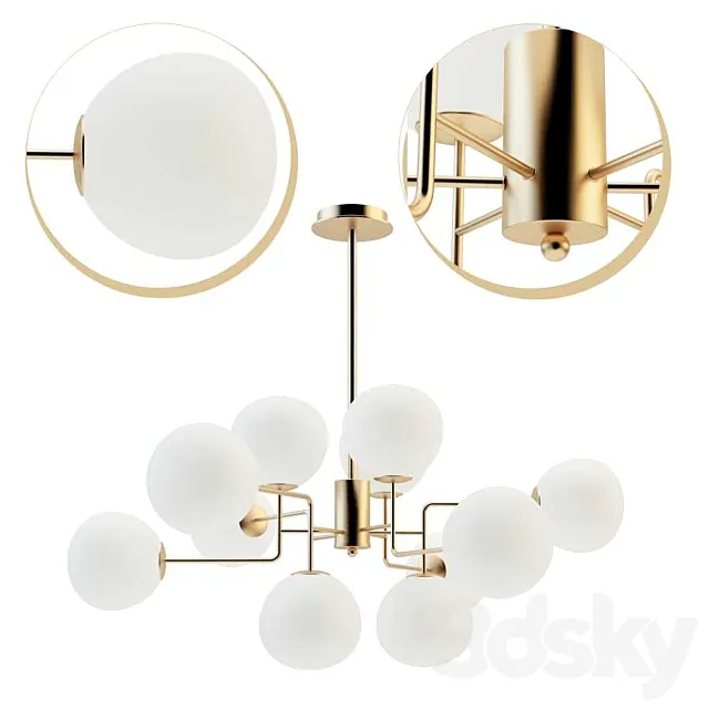 Suspended chandelier Maytoni Erich MOD221-PL-12-G 3DModel
