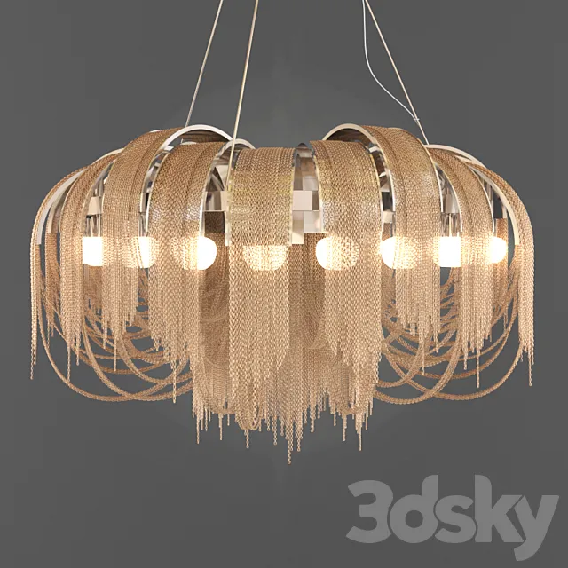 Suspended chandelier Midlight Luxury 5 3D Model Suspended chandelier Midlight Luxury 5 3D Model