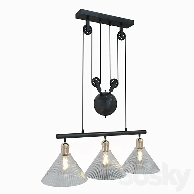 Suspended chandelier “Neuwied” 3D Model