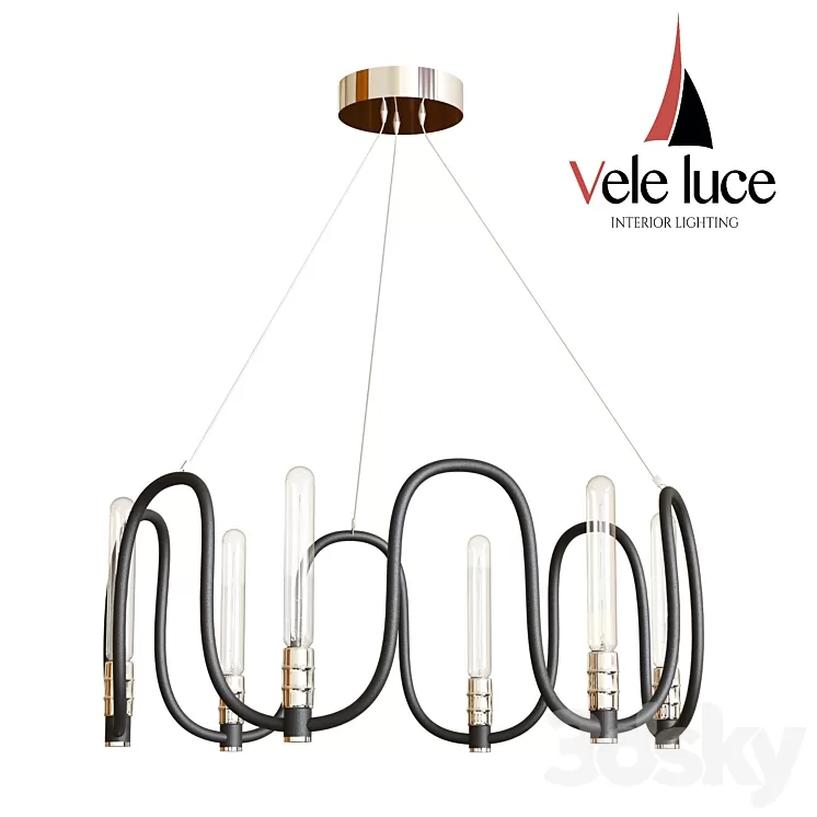 Suspended chandelier Vele Luce Camomilla VL1073L06 3D Model Suspended chandelier Vele Luce Camomilla VL1073L06 3D Model