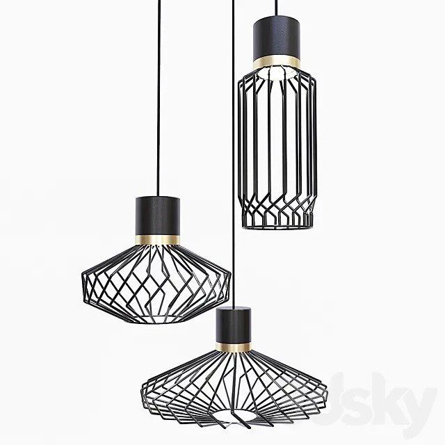 Suspended chandeliers Nowodvorski PICO I PICO III 3D Model
