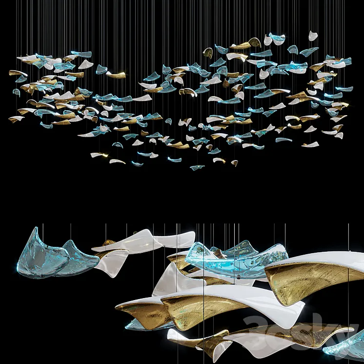 Suspended composition Beach – Vargov Design 3D Model Free Download