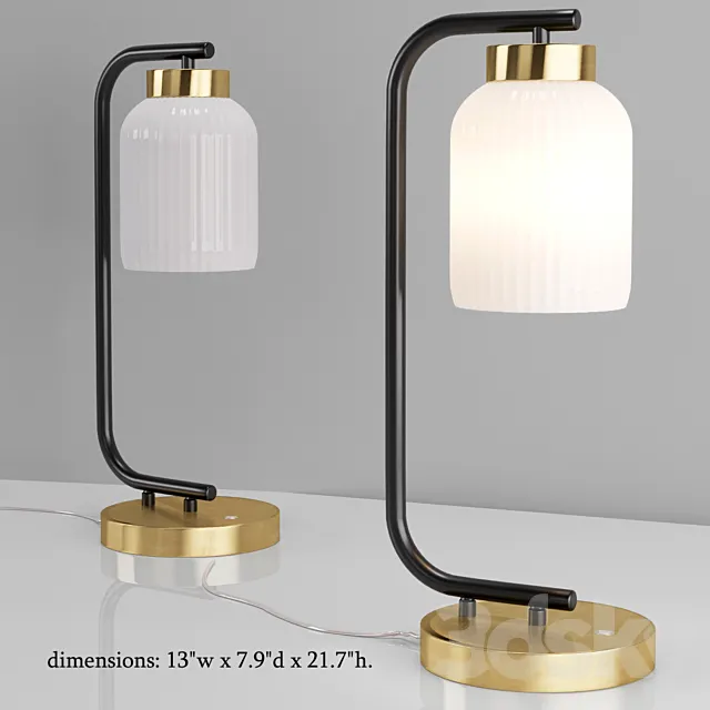 Suspended Glass Table Lamp 3D Model Suspended Glass Table Lamp 3D Model