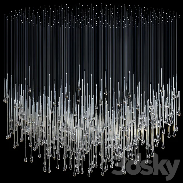 Suspended installation Vargov Design – Rainfall 3D Model