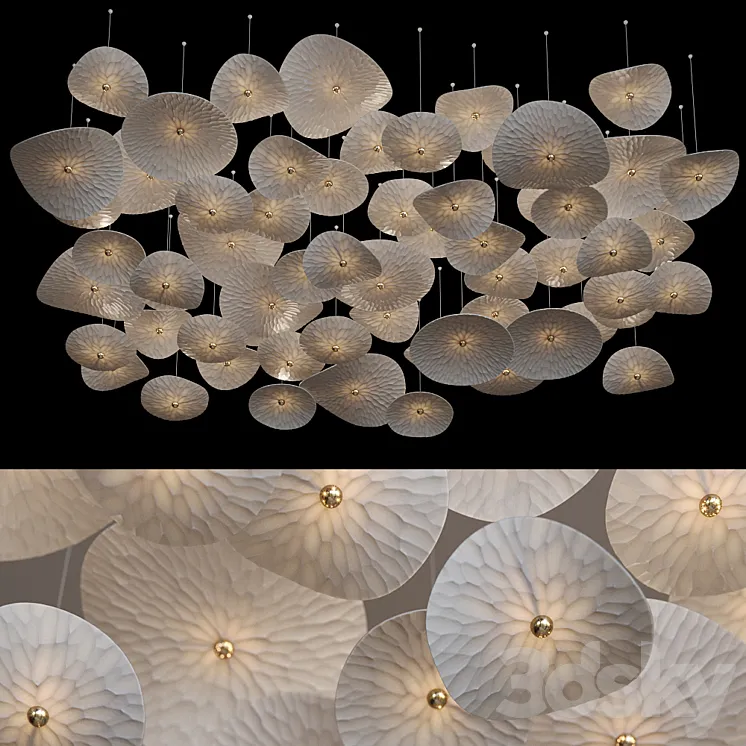 Suspended installation Vargov Design – Umbrellas 3D Model Free Download