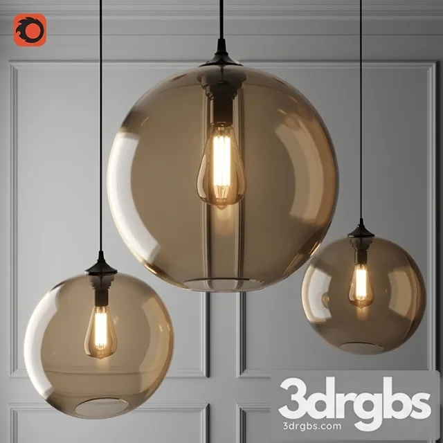 Suspended lamp jeremy solitaire 3D Model Download