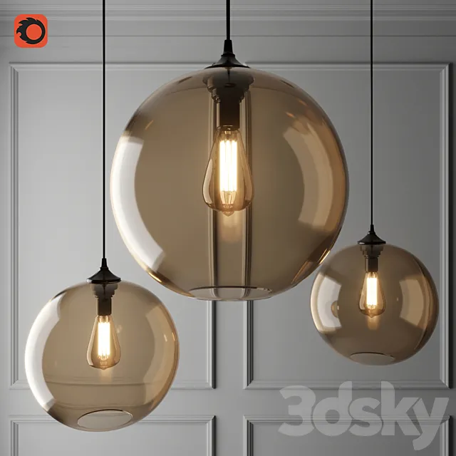 Suspended Lamp Jeremy Solitaire 3D Model