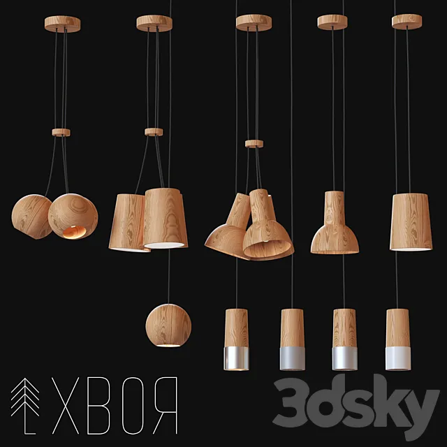 Suspended light fixtures 3D Model