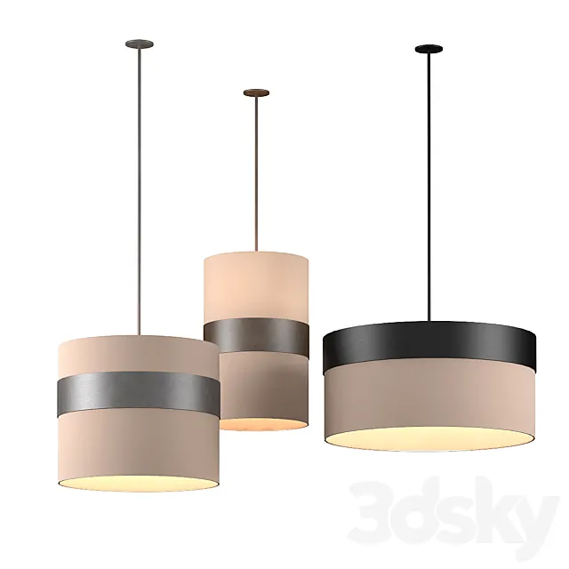 Suspended light Kevin Reilly Bamba 3D Model