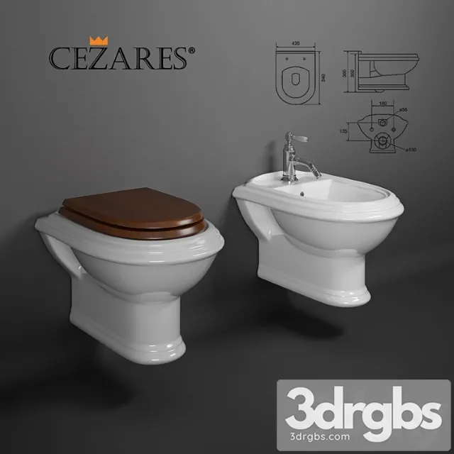 Suspended Toilet Bidet Cezares King Palace 3D Model Download