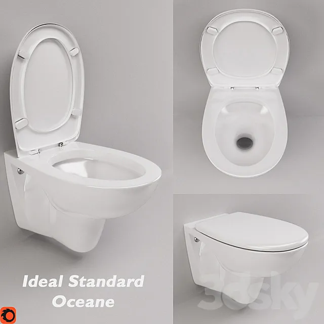 Suspended toilet bowl Ideal Standard Oceane 3D Model