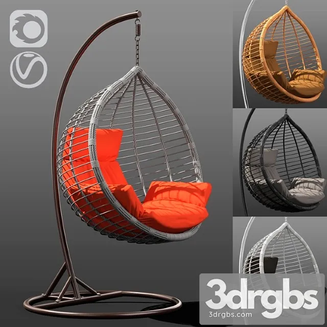 Suspended Wicker Chair Rocking Acapulco in 4 Colors 3D Model Download Suspended Wicker Chair Rocking Acapulco in 4 Colors 3D Model Download