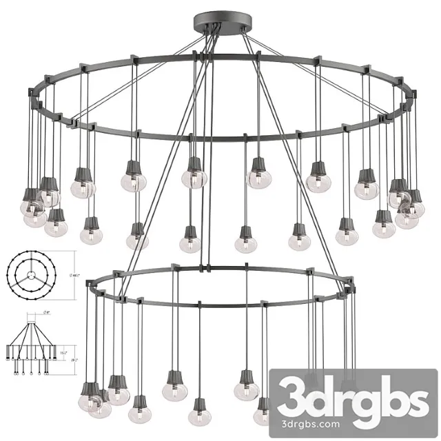 Suspenders double ring pendant 3D Model Download