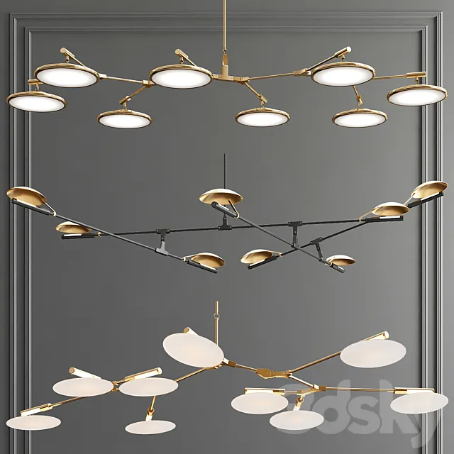 Suspension Branching Disc – 3 types 3D Model