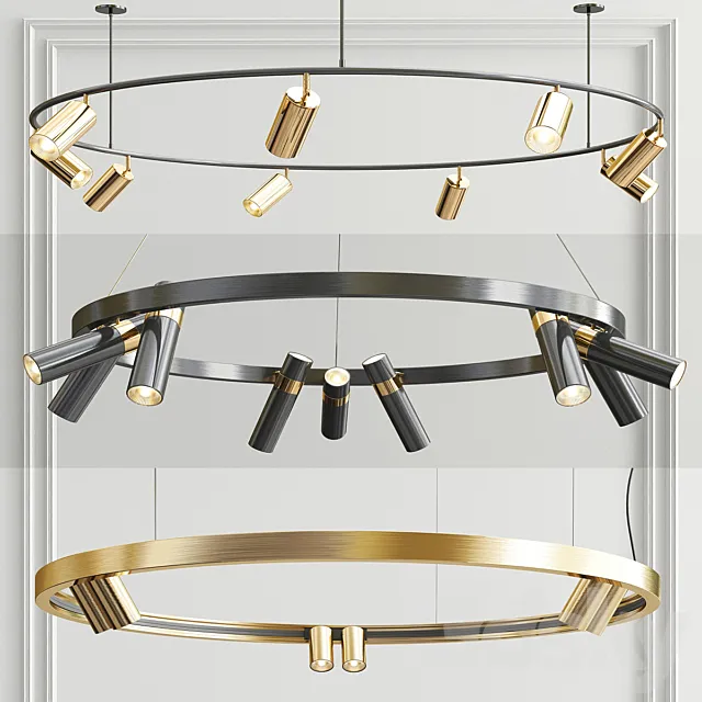 Suspension Brand Ring Light – 3 type 3D Model
