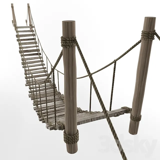 Suspension bridge 3D Model Suspension bridge 3D Model