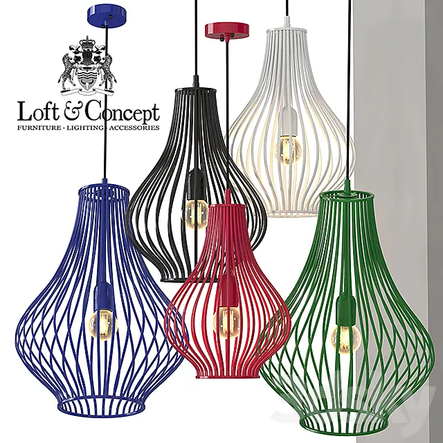 Suspension Cage Wire Color Fat 3D Model Suspension Cage Wire Color Fat 3D Model