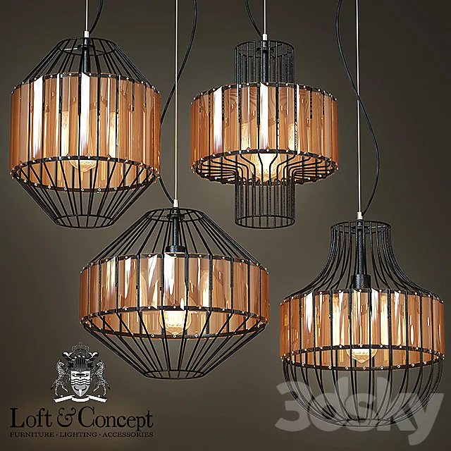 Suspension Glass Plate Pendant 3D Model Suspension Glass Plate Pendant 3D Model