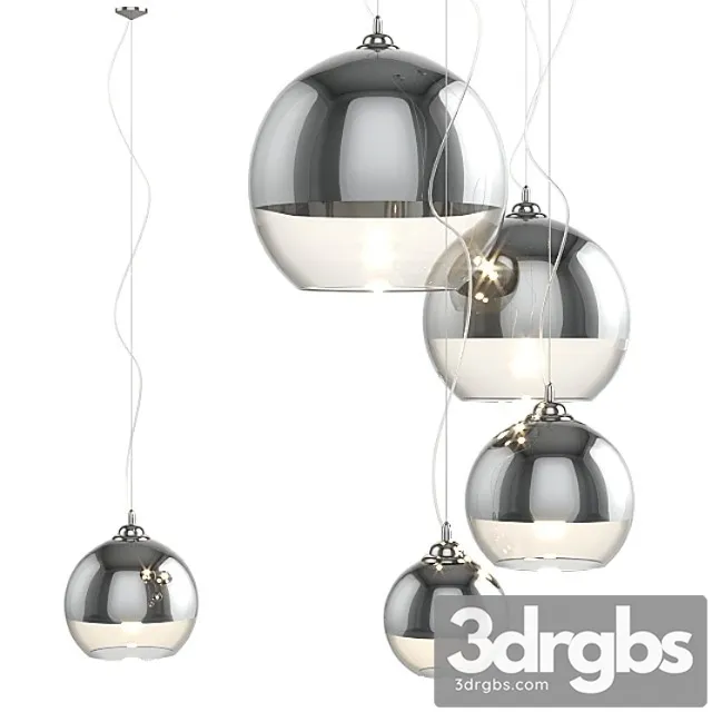 Suspension lamp azzardo silver ball 18 25 35 40. 3D Model Download