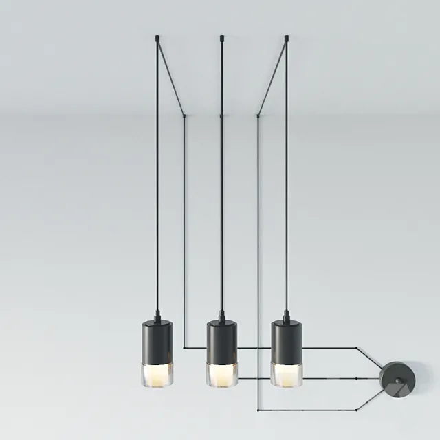 SUSPENSION LAMP WIREFLOW FREEFORM 0363 LED SUSPENSION LAMP 3DModel