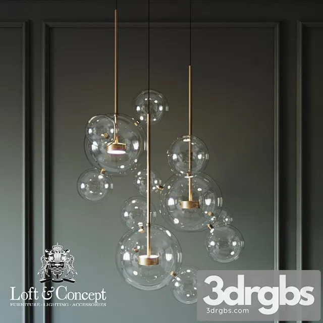 Suspension lamps giopato & coombes bolle bls 14c chandelier 3D Model Download