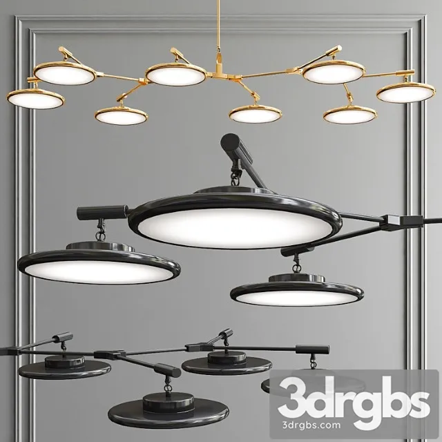 Suspension light disc – gold and black Suspension light disc – gold and black