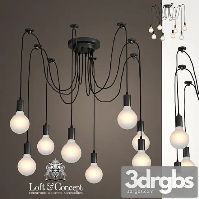 Suspension light spider web pendant 8 black Suspension light spider web pendant 8 black