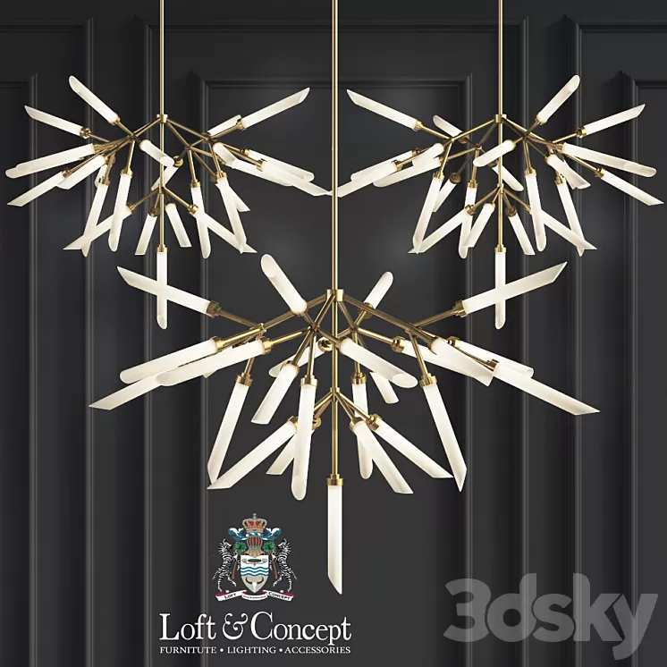 Suspension lights Spur Chandelier 3D Model Suspension lights Spur Chandelier 3D Model