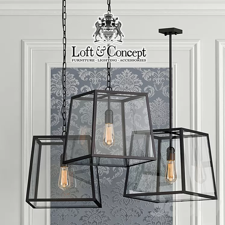 Suspension Loft Industrial Filament Pendant 3D Model Suspension Loft Industrial Filament Pendant 3D Model