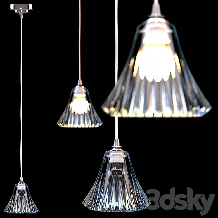 Suspension Newport 660 6601 \/ S Clear \/ chrome 3D Model Suspension Newport 660 6601 \/ S Clear \/ chrome 3D Model