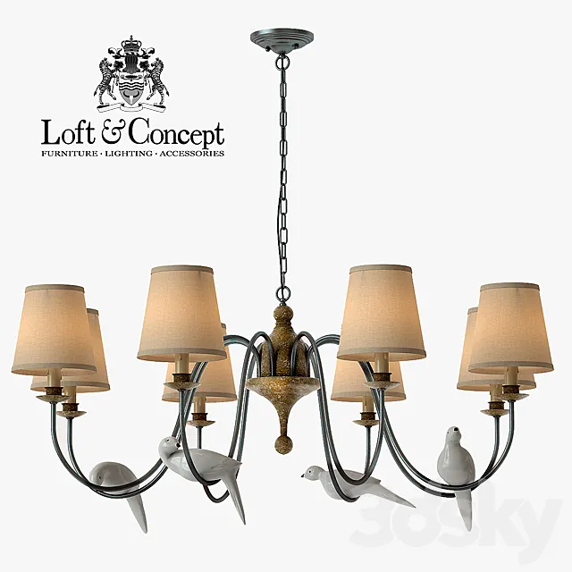 Suspension Norman Bird Chandelier 8 3DModel Suspension Norman Bird Chandelier 8 3DModel