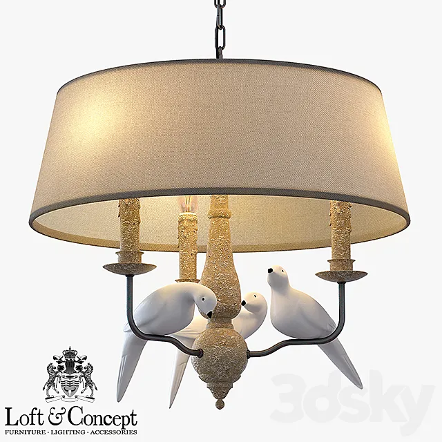 Suspension Norman Bird Chandelier Round 3DModel Suspension Norman Bird Chandelier Round 3DModel