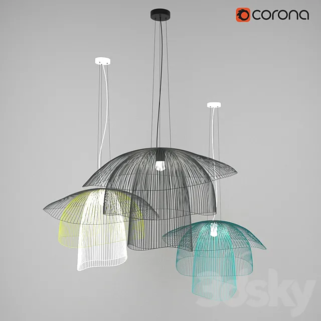 Suspension Papillon Forestier 3D Model