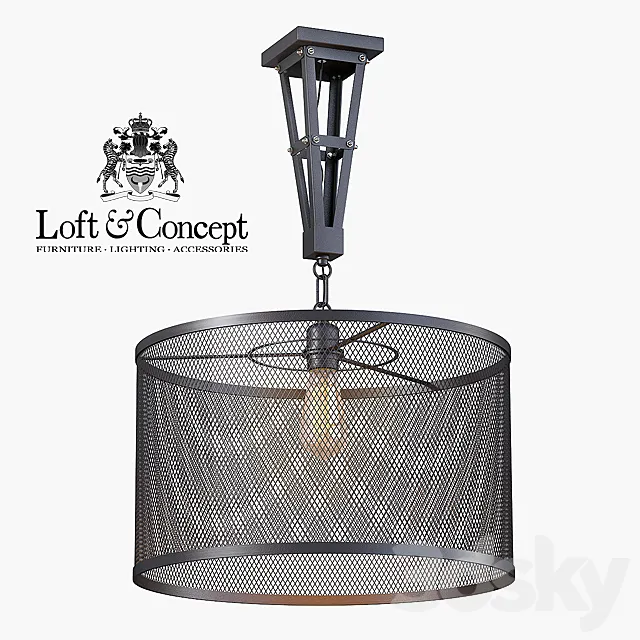 Suspension Radial Cage Pendant 3DModel Suspension Radial Cage Pendant 3DModel