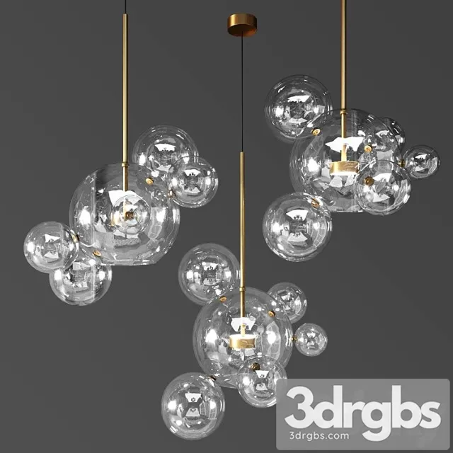 Suspenting lamps giopato & coombes bolle bls 6 lamp 3D Model Download